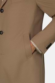 Coat in Pure Cashmere Single-Breasted, CAML, thumb, 5