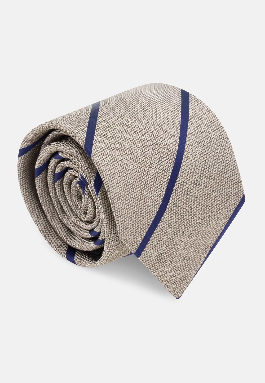 Regimental Design Silk Tie, Hazelnut, hi-res, 2