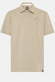 Polo En Mélange De Jersey Et Coton Bio, Taupe, hi-res