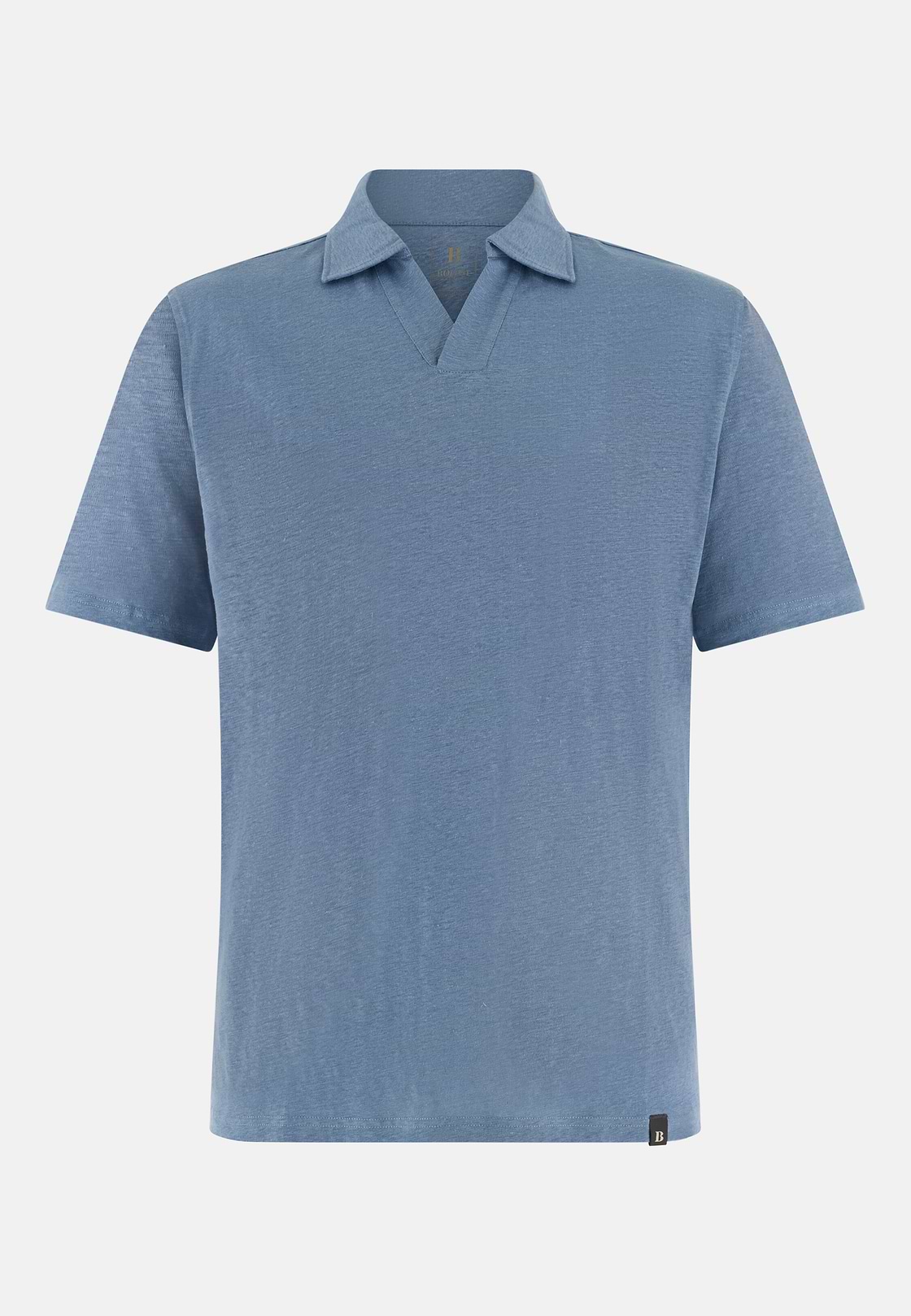 Polo En Jersey De Lin Extensible, Bleu clair, hi-res, 5