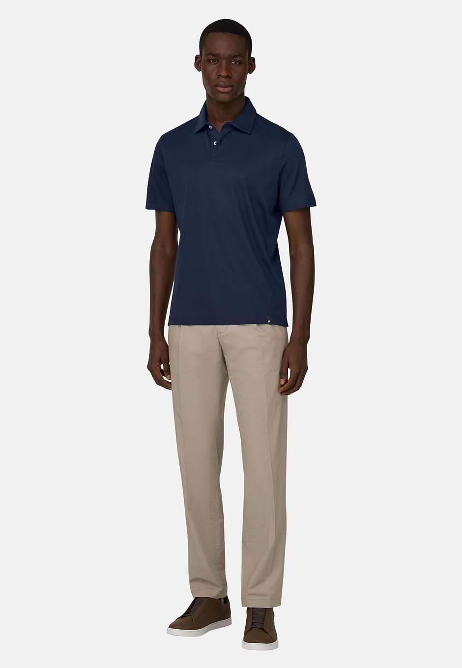 Polo In Interlock, Navy, hi-res