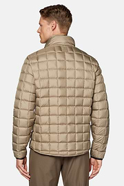 Bomber Jacket In Technical Fabric With Goose Down, Beige, hi-res