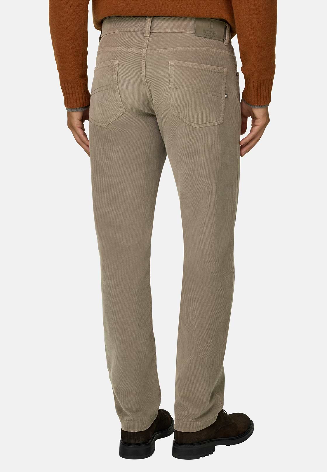 Jeans in Stretch Velvet, Mud, hi-res, 5