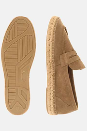 Tellin Suede Leather Espadrilles, Brown, thumb, 4