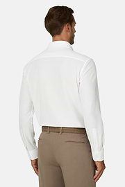 SAKURA | Polo in Japanese Jersey, White, thumb, 4