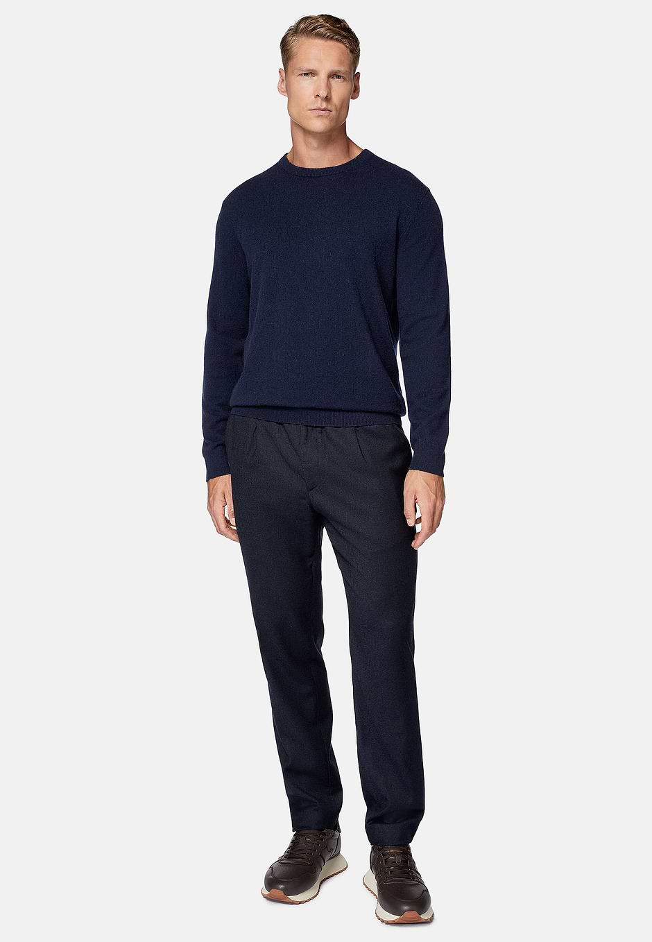 Men s Sand Shawl Neck Cardigan In Merino Wool Boggi Milano