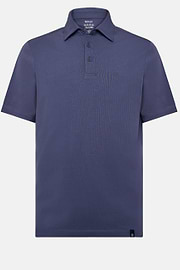 Polo Shirt In Stretch Supima Cotton, Medium Blue, hi-res