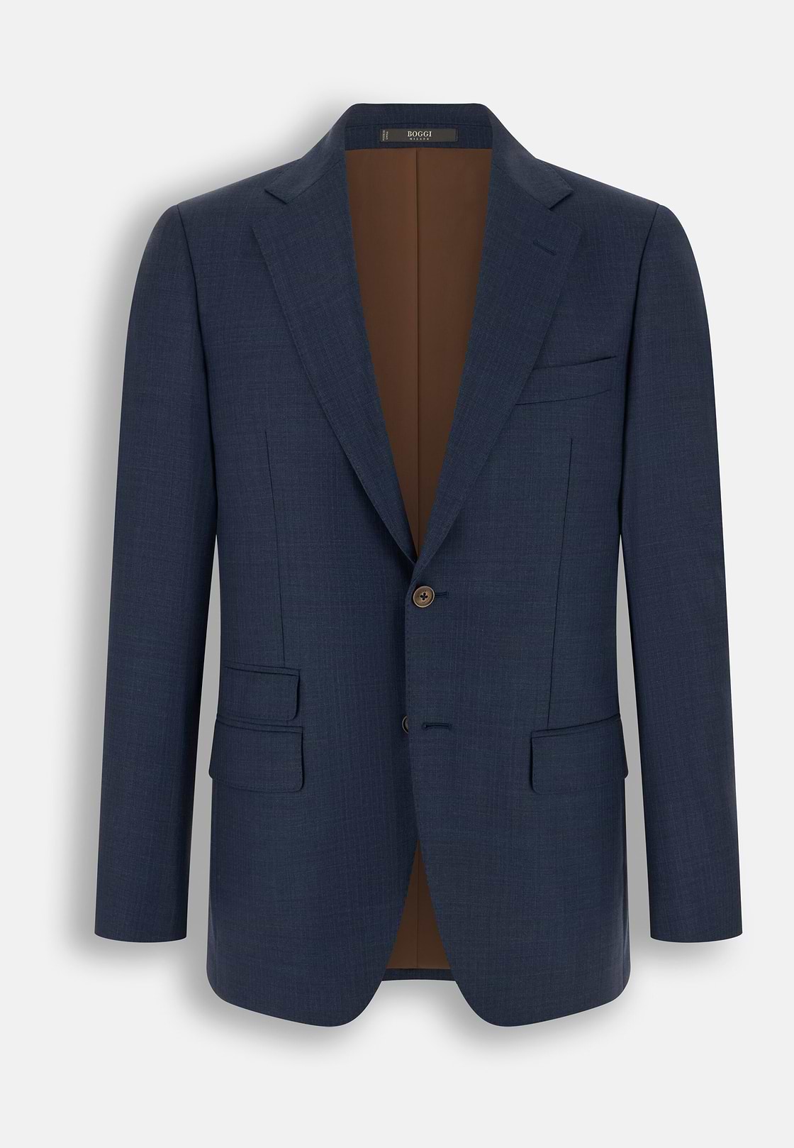 Pinstripe Wool Suit, Blue, hi-res, 7