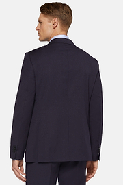 Strecth Wool Suit Style Firenze, Navy blue, hi-res