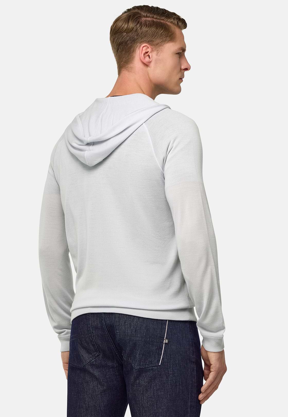 Jersey Con Media Cremallera De Lana Merina, Hielo, hi-res, 3