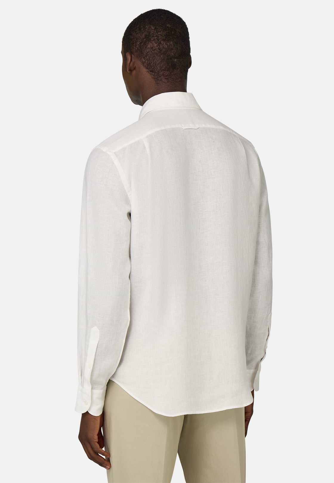 Regular Fit Linen Shirt, White, hi-res