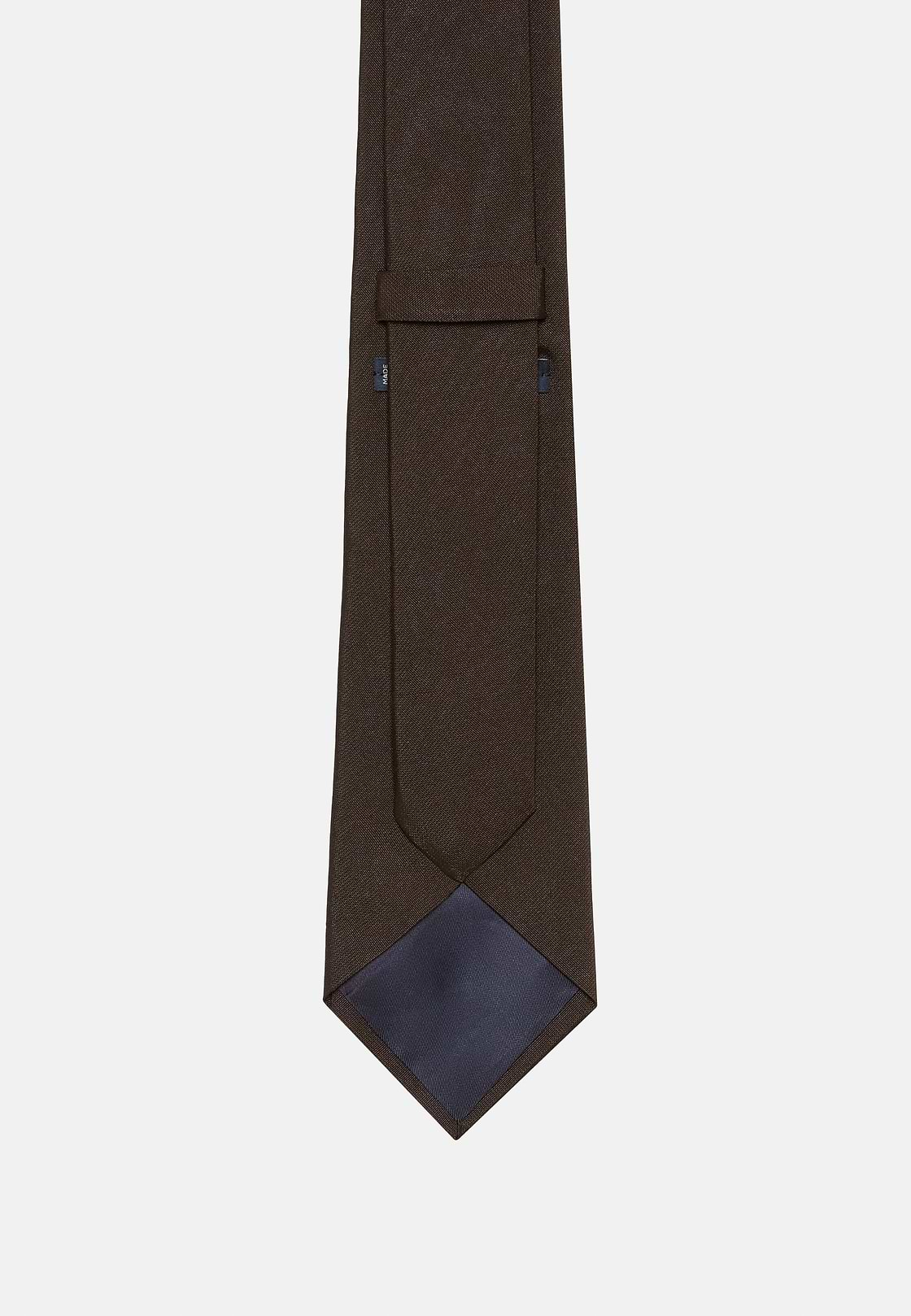 Cotton Blend Tie, Brown, hi-res