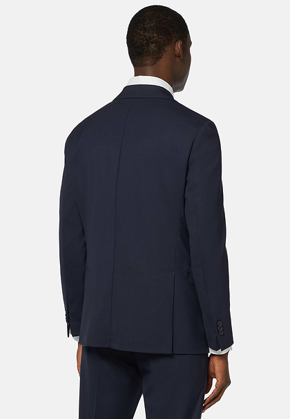 Blue Travel Wool Blazer, Blue, hi-res