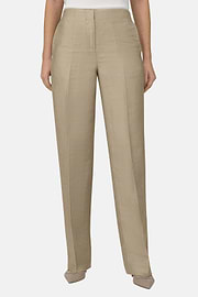 Linen Blend Trousers, Beige, thumb, 2