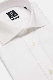 Chemise Blanche Pin Point En Coton Slim Fit, blanc, hi-res