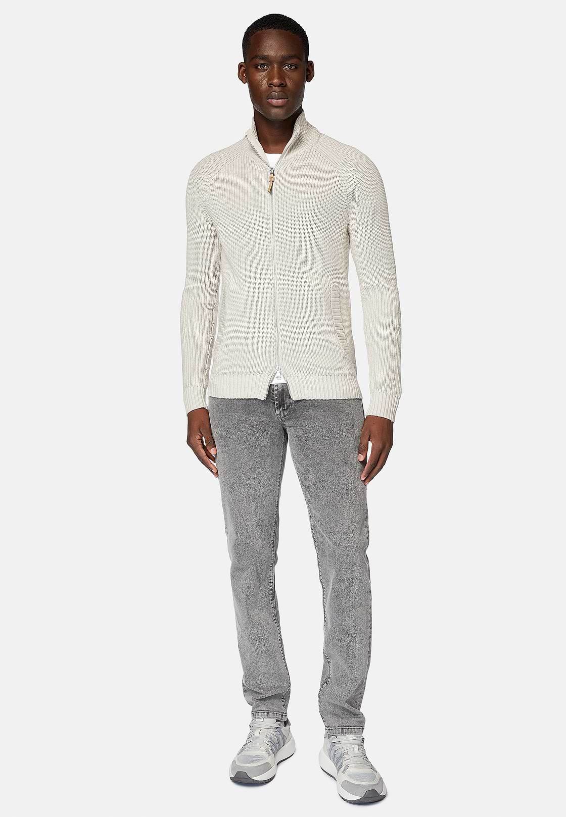 Grey Stretch Denim Jeans, Grey, hi-res