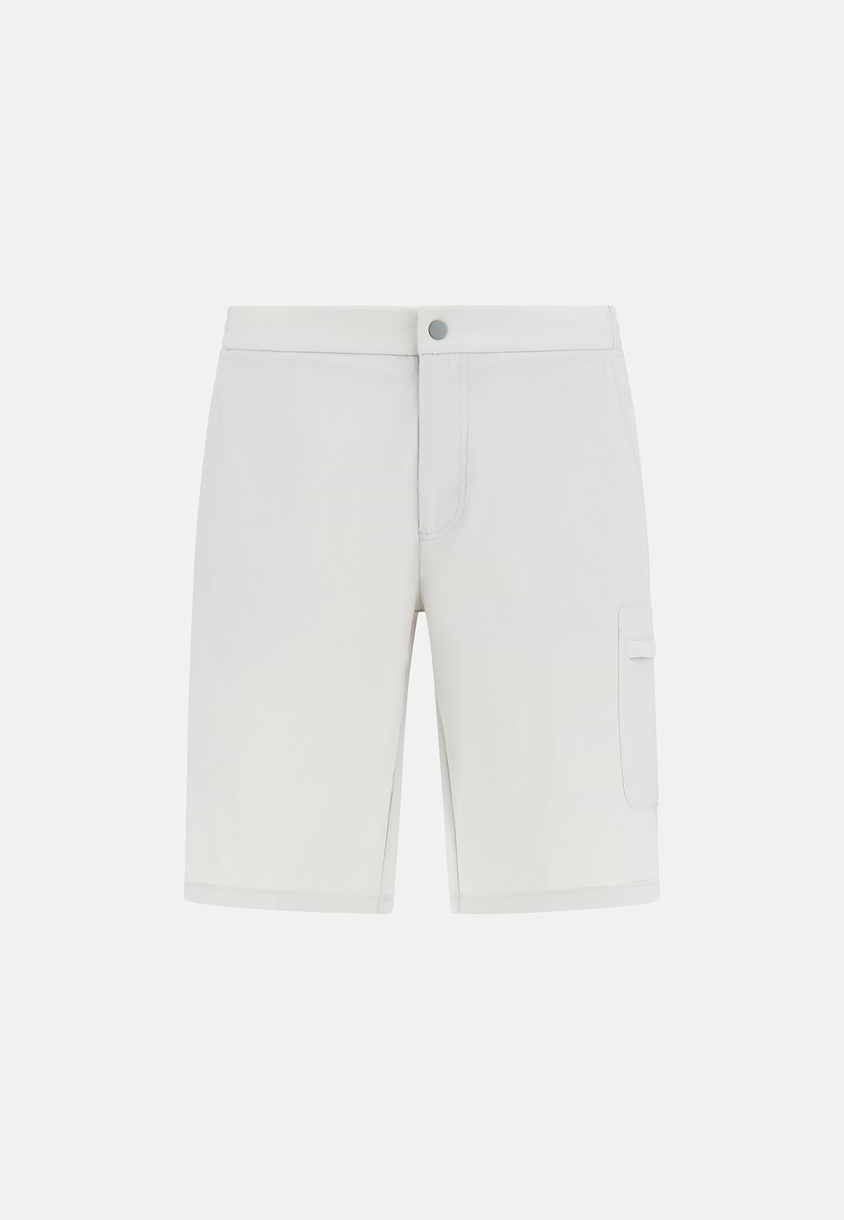 Stretch Nylon Bermuda Shorts, Ice, hi-res