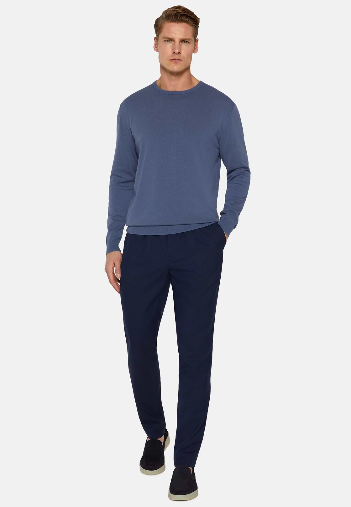 Wool City Trousers, Blue, hi-res