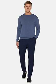 Pantalon City En Laine, Bleu, hi-res