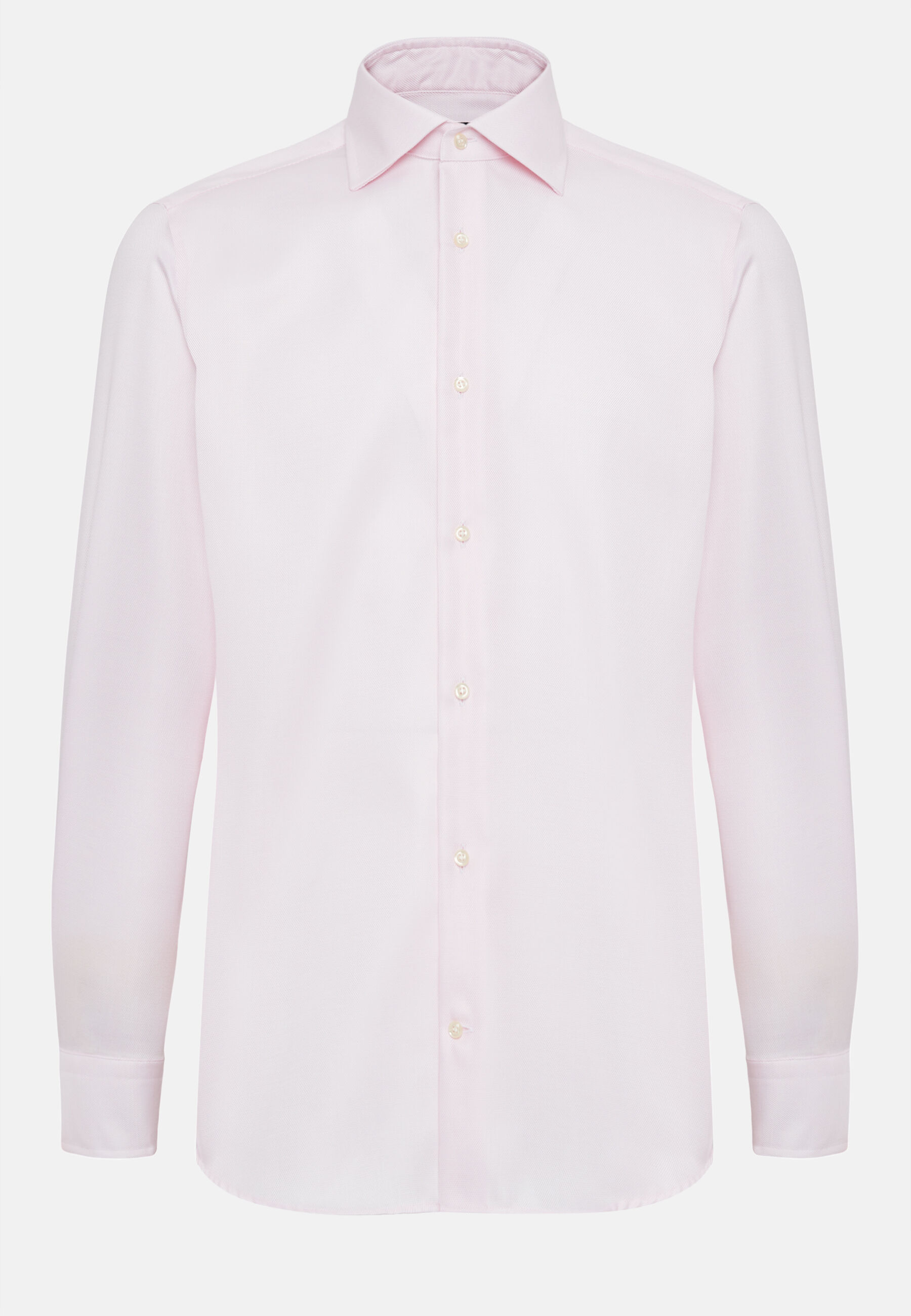 Camisa Rosa De Algodón Dobby Slim Fit, Rosado, hi-res