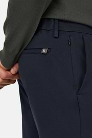 Broek City in Gemengd Katoen Jersey, Navy blue, thumb, 3