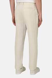 Solid Linen Pince Pants, Sand, thumb, 4