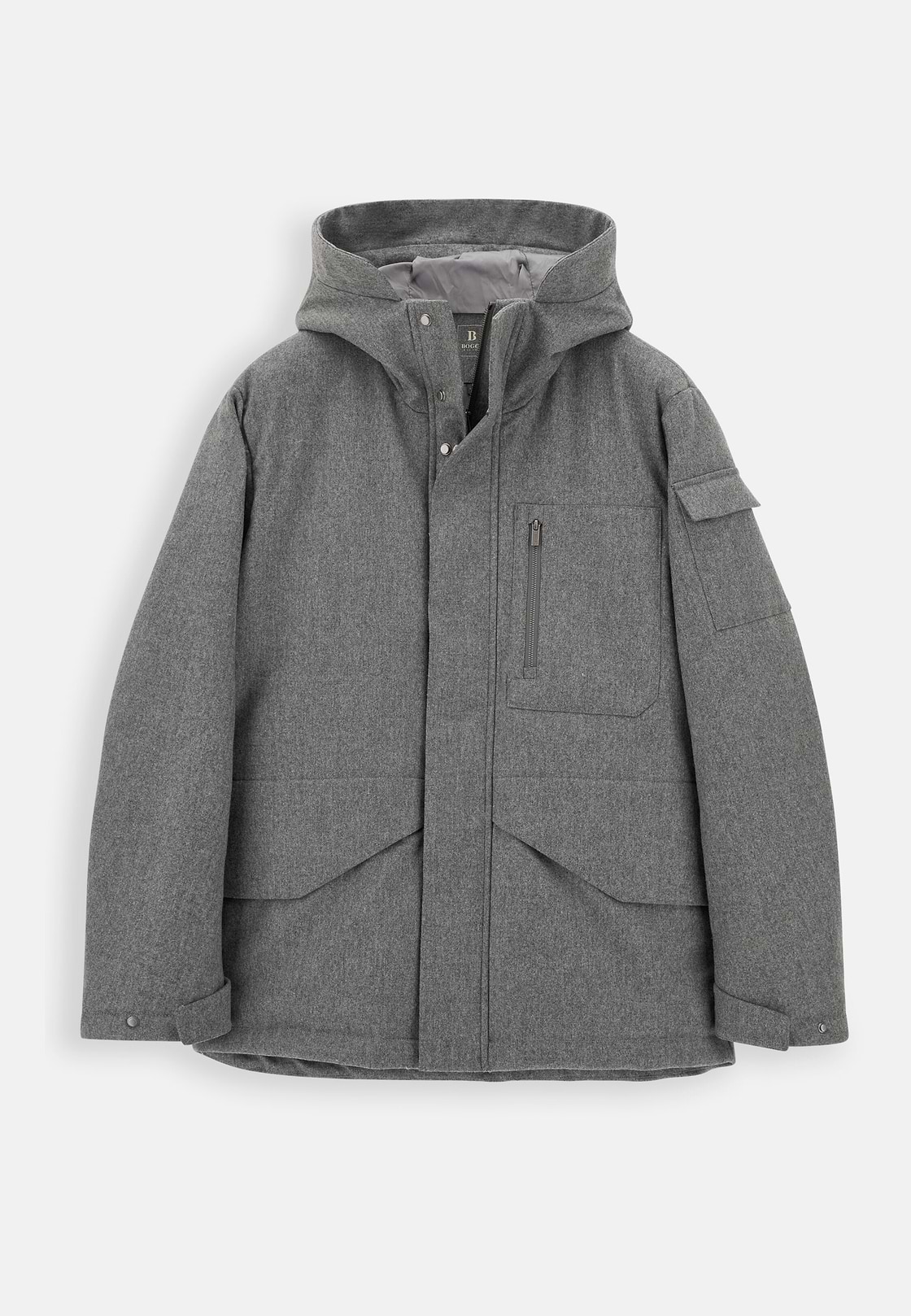 Parka Gemengd Wol Gemêleerd, Light grey, hi-res, 6