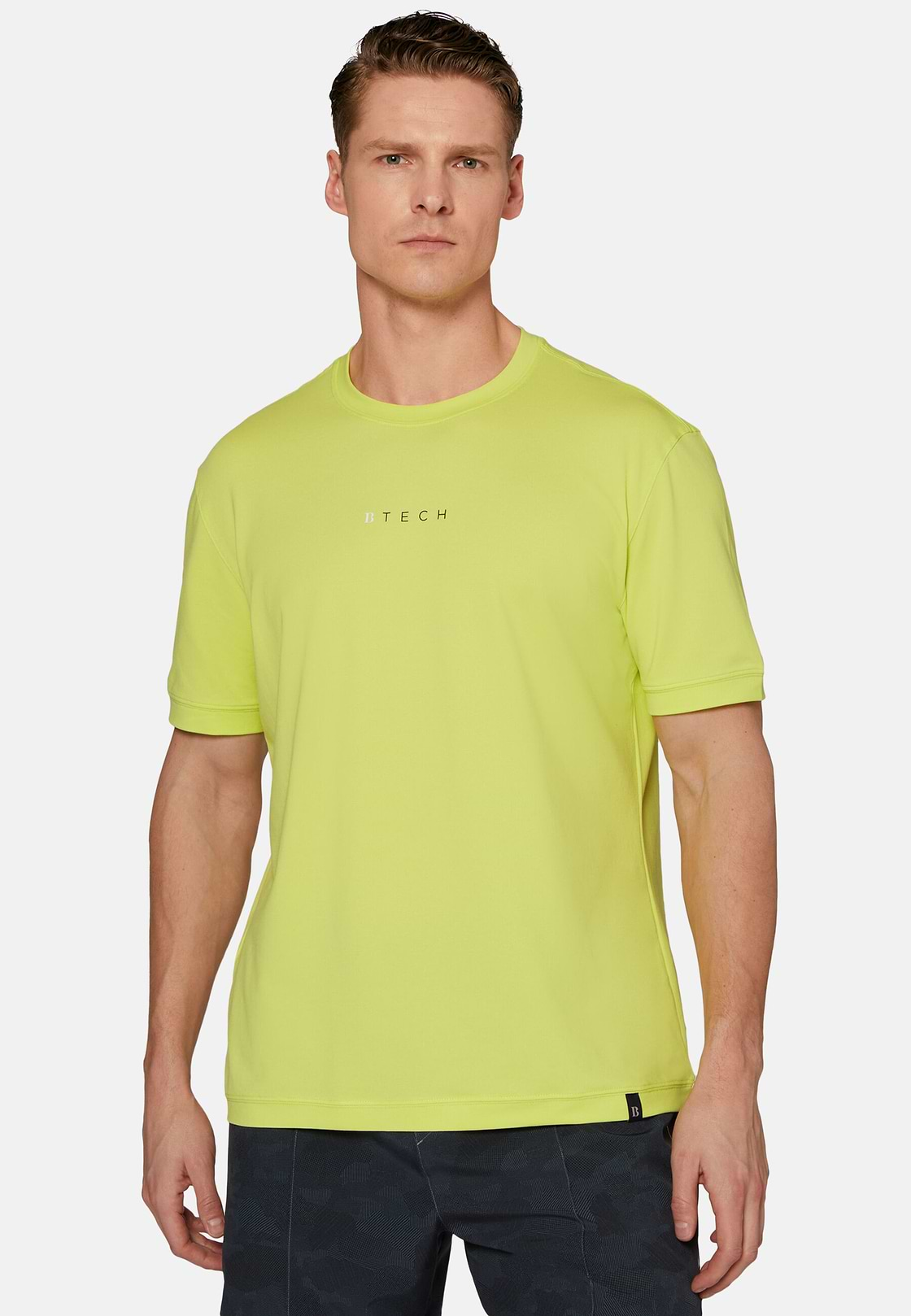 High-Performance Piqué Polo T-Shirt, Yellow, hi-res