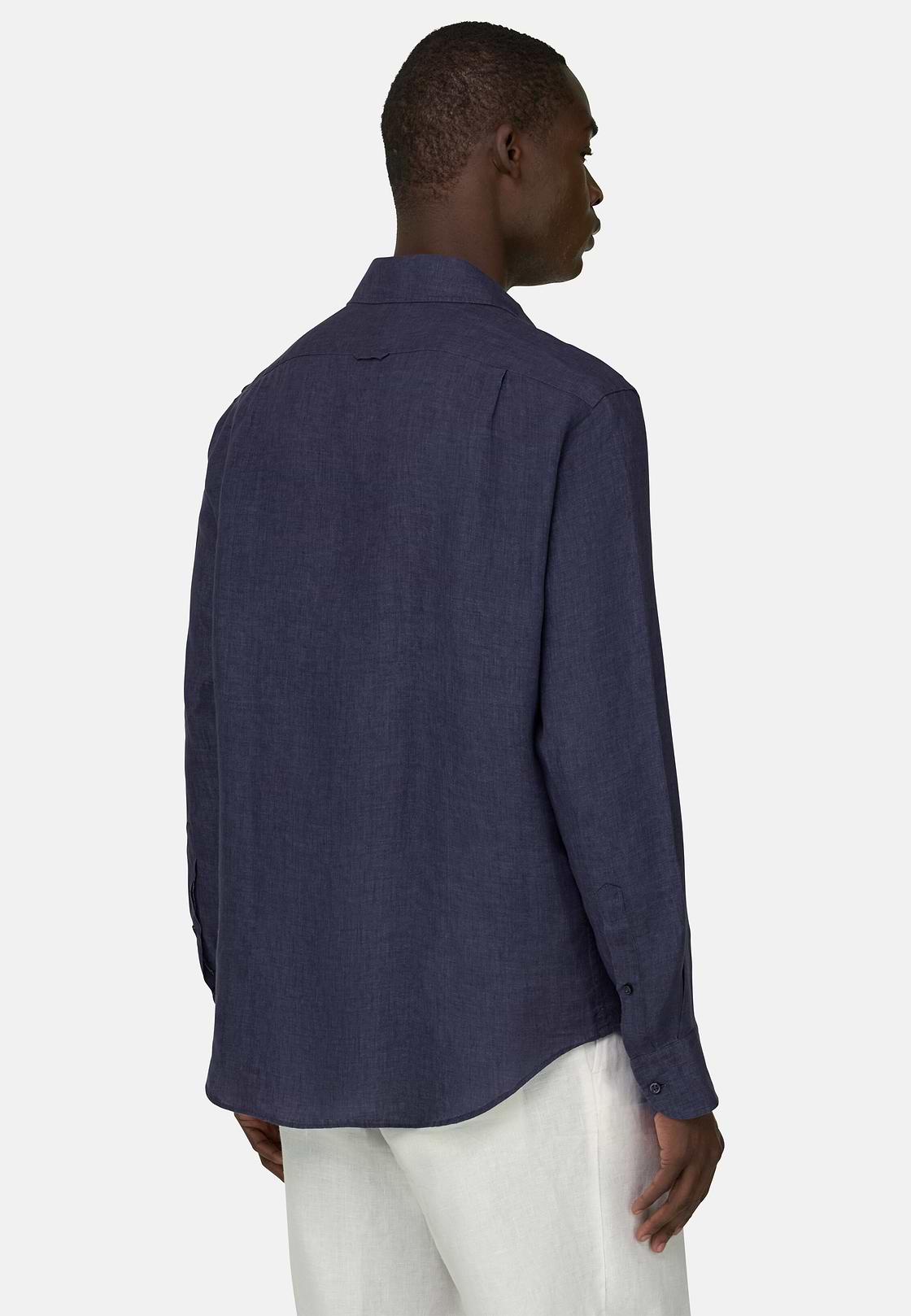 Hemd Aus Leinen Regular Fit, Navy blau, hi-res, 3