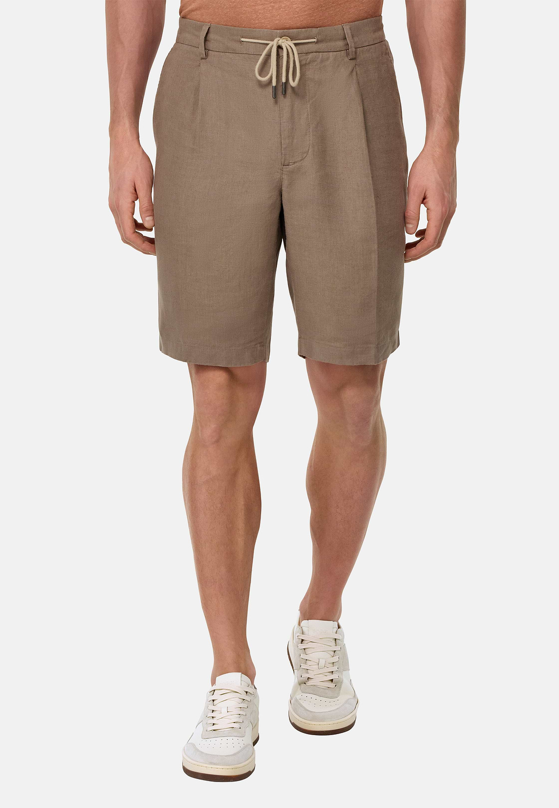 Bermudas in Linen, Taupe, hi-res