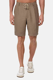 Bermudas in Linen, Taupe, hi-res