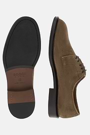 Suede Derby Shoes, Taupe, thumb, 4