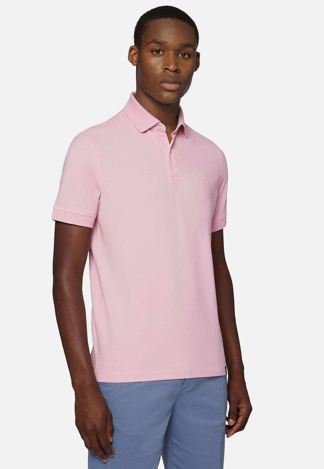 Polo De Piqué De Algodón, Rosado, hi-res