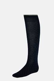 Pinpoint Design Socks in Organic Cotton, Navy blue, hi-res