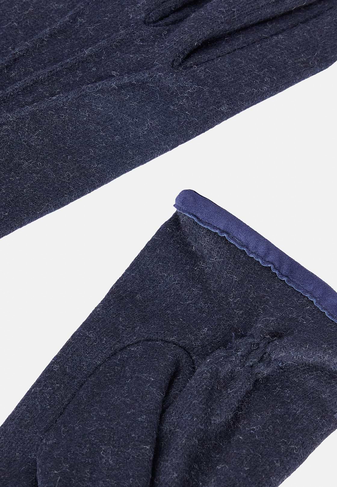Wool Jersey Gloves, Navy blue, hi-res