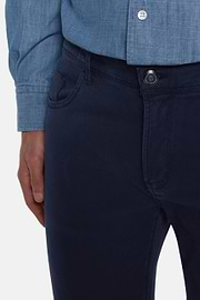 Stretch Cotton/Tencel Jeans, Navy blue, hi-res