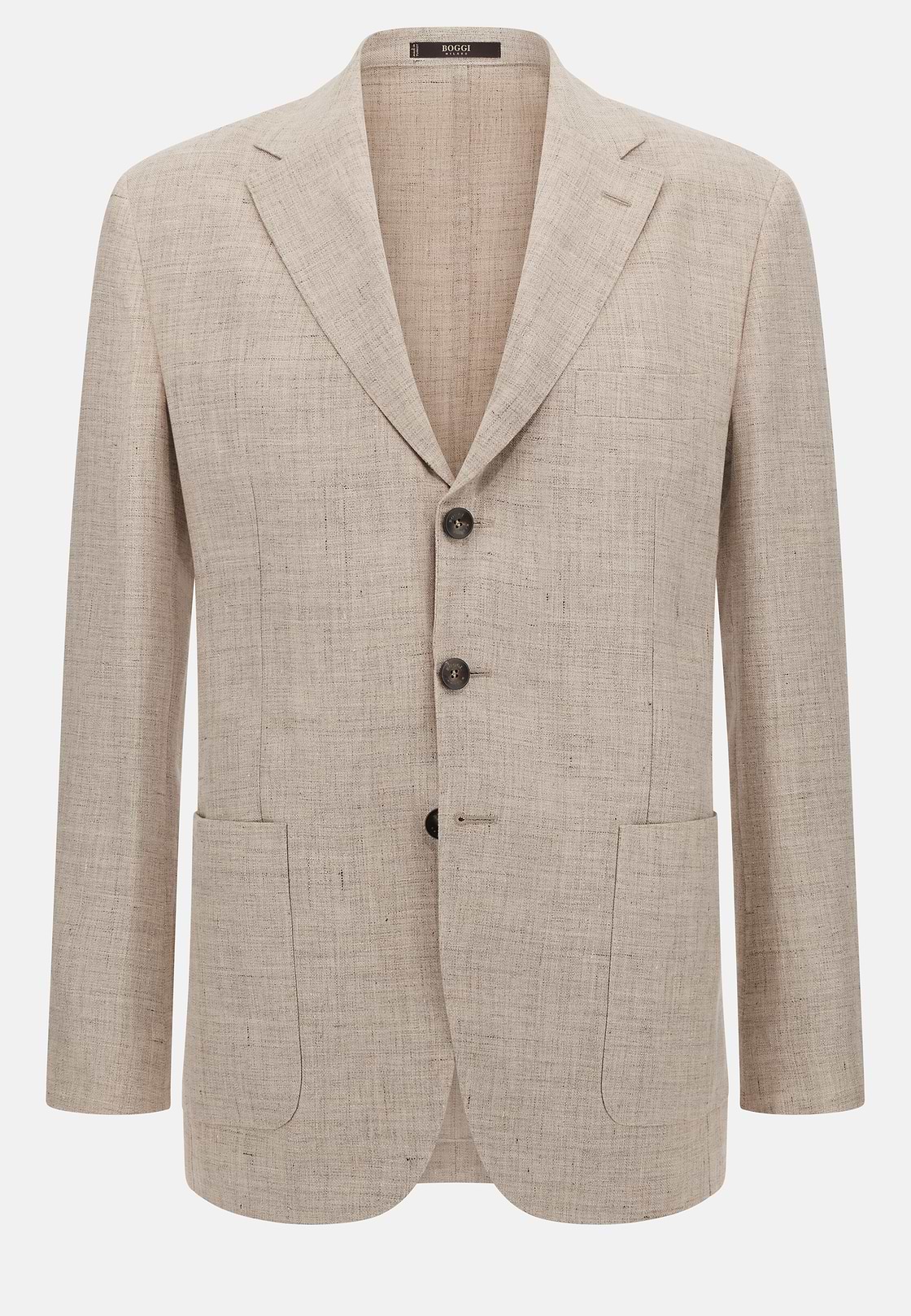 Melange-Sakko Aus Reinem Leinen, Taupe, hi-res