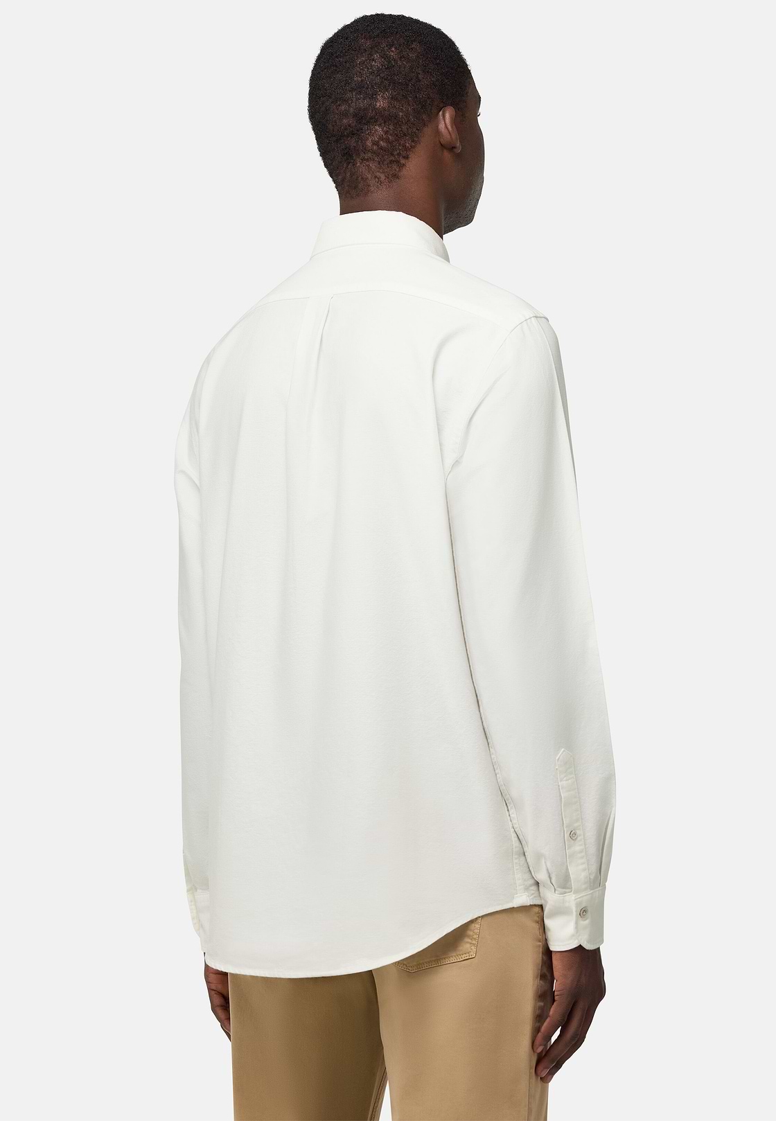 Regular Fit Oxford Cotton Shirt, White, hi-res