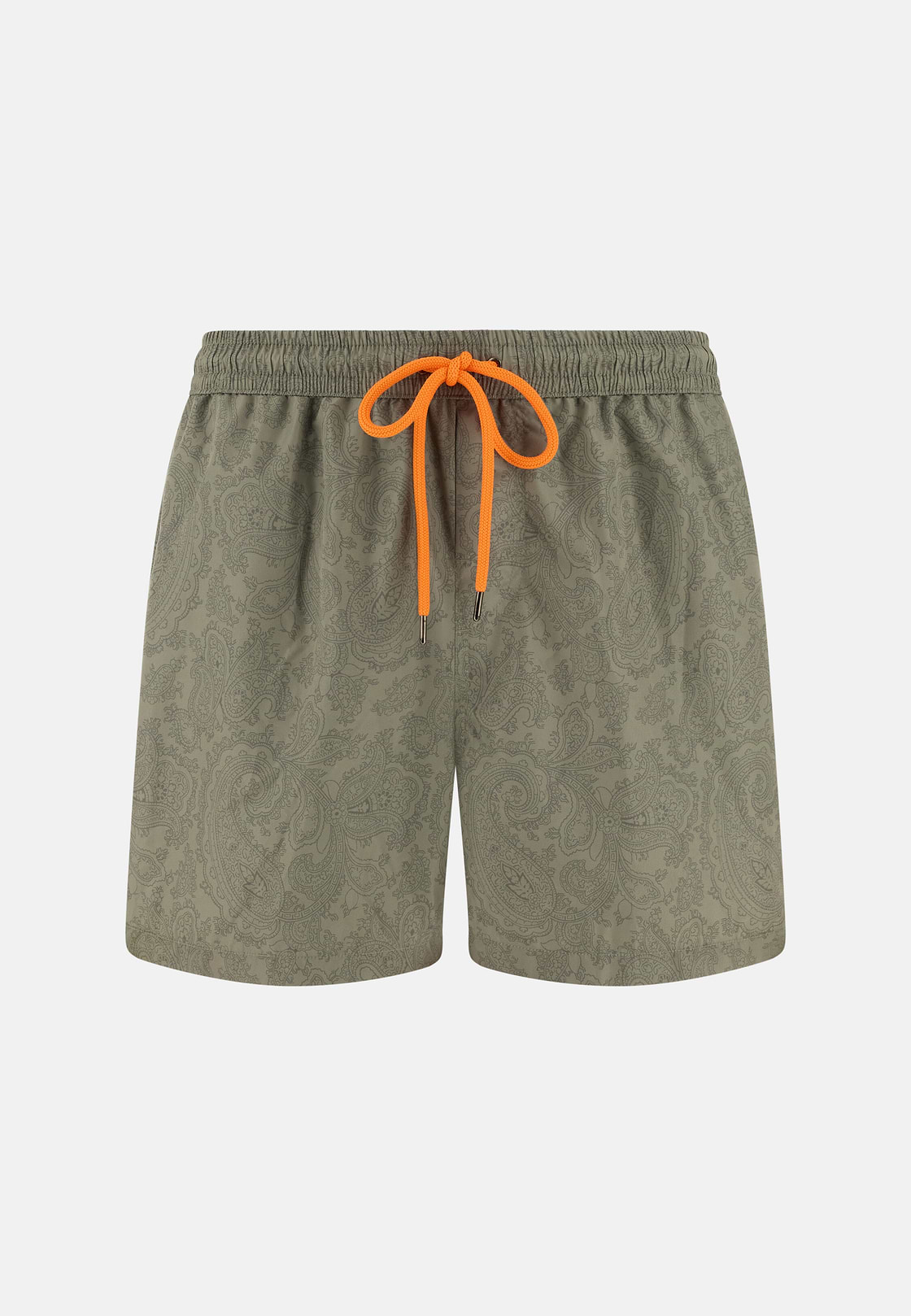 Paisley Print Swimsuit, Military Green, hi-res, 4