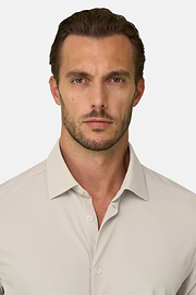 Hemd aus Stretch-Nylon B Tech Slim Fit, Beige, thumb, 4