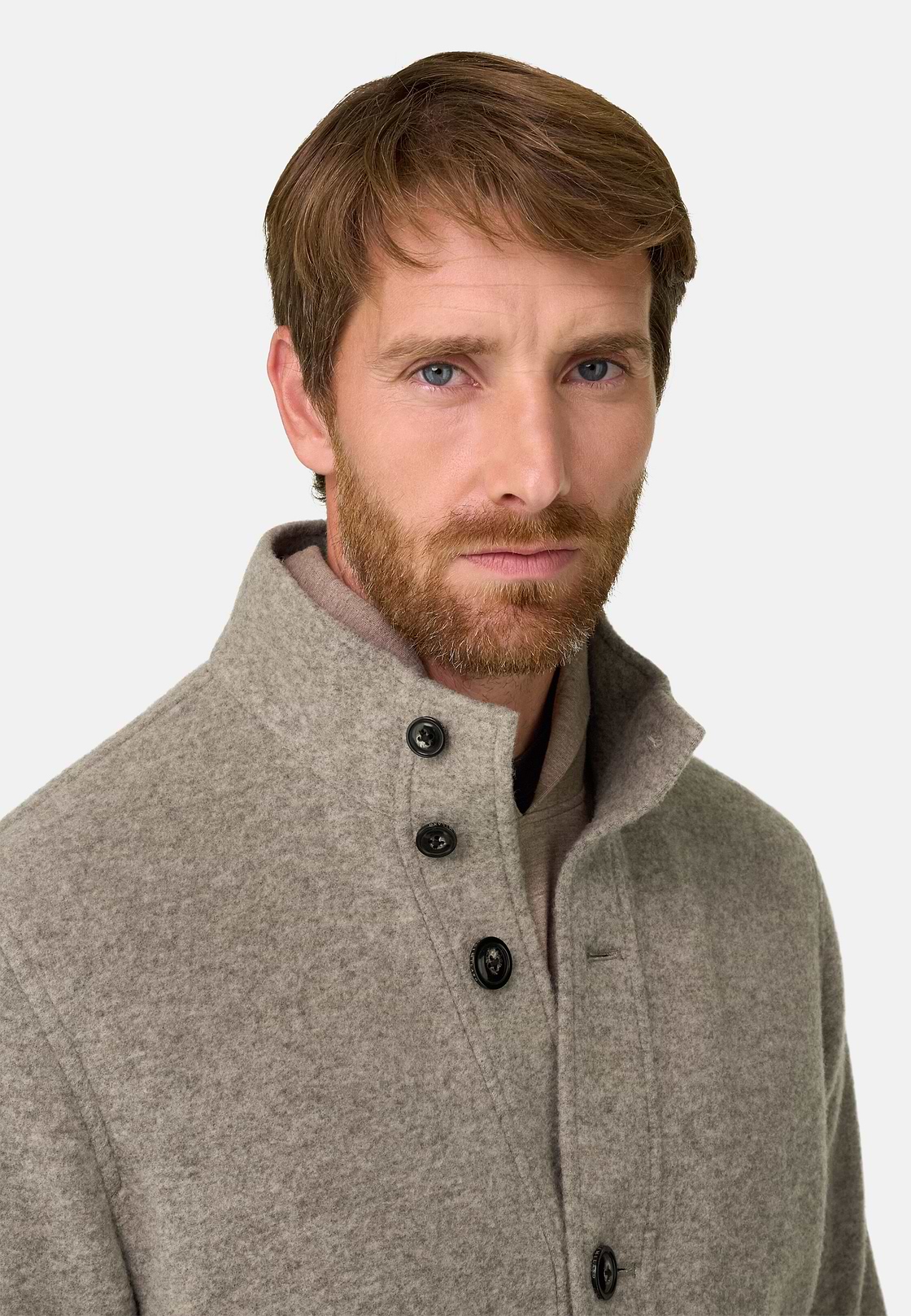 Jacket in Wool Cashmere Blend Mélange, Grey, hi-res, 3