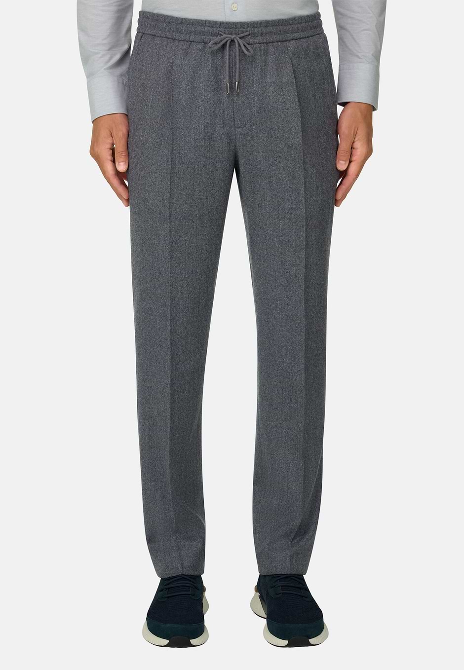City Trousers in Flannel, Grey, hi-res