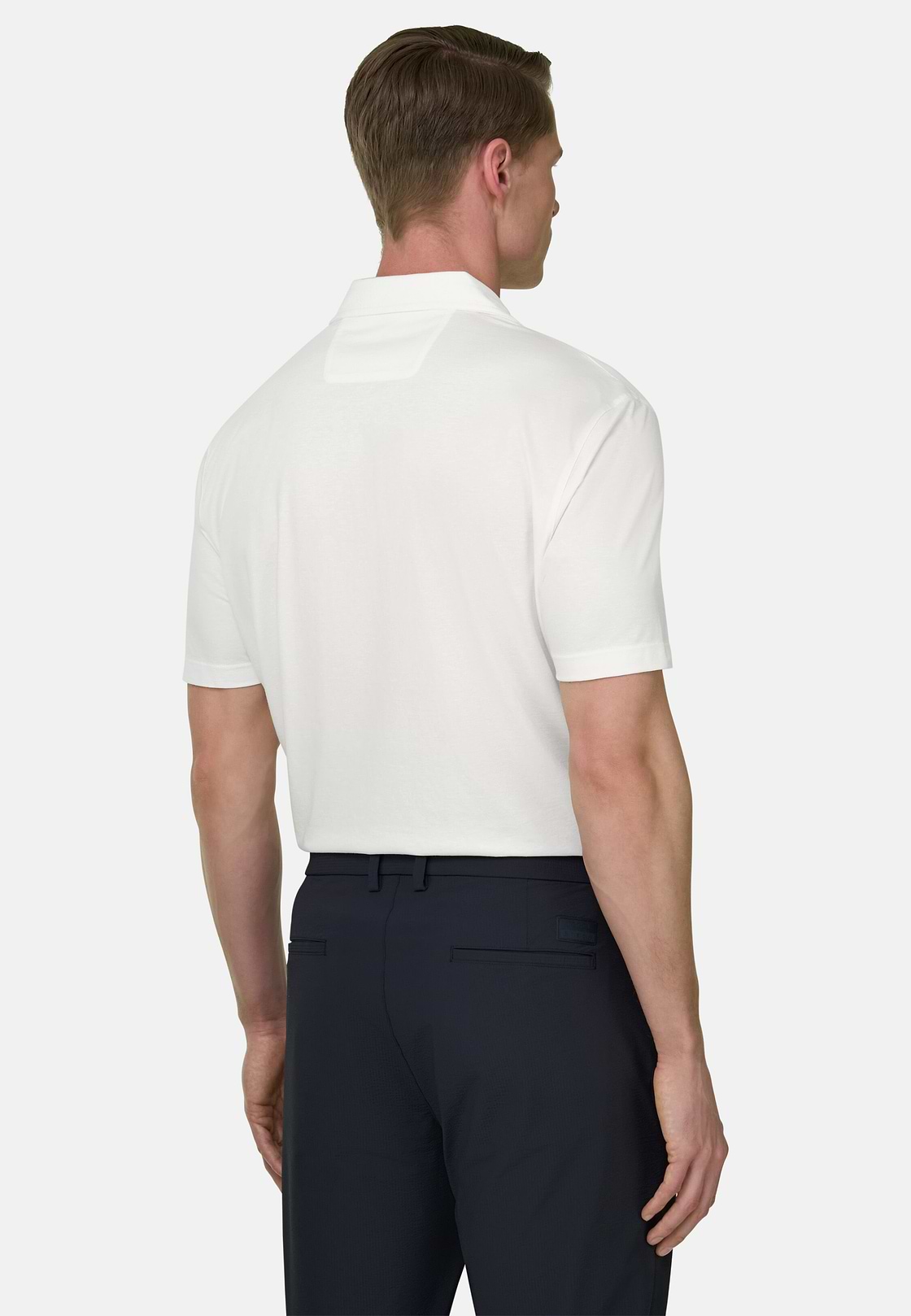 Poloshirt aus Leinenmischung, Weiß, hi-res, 3