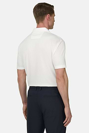 Poloshirt aus Leinenmischung, Weiß, thumb, 3