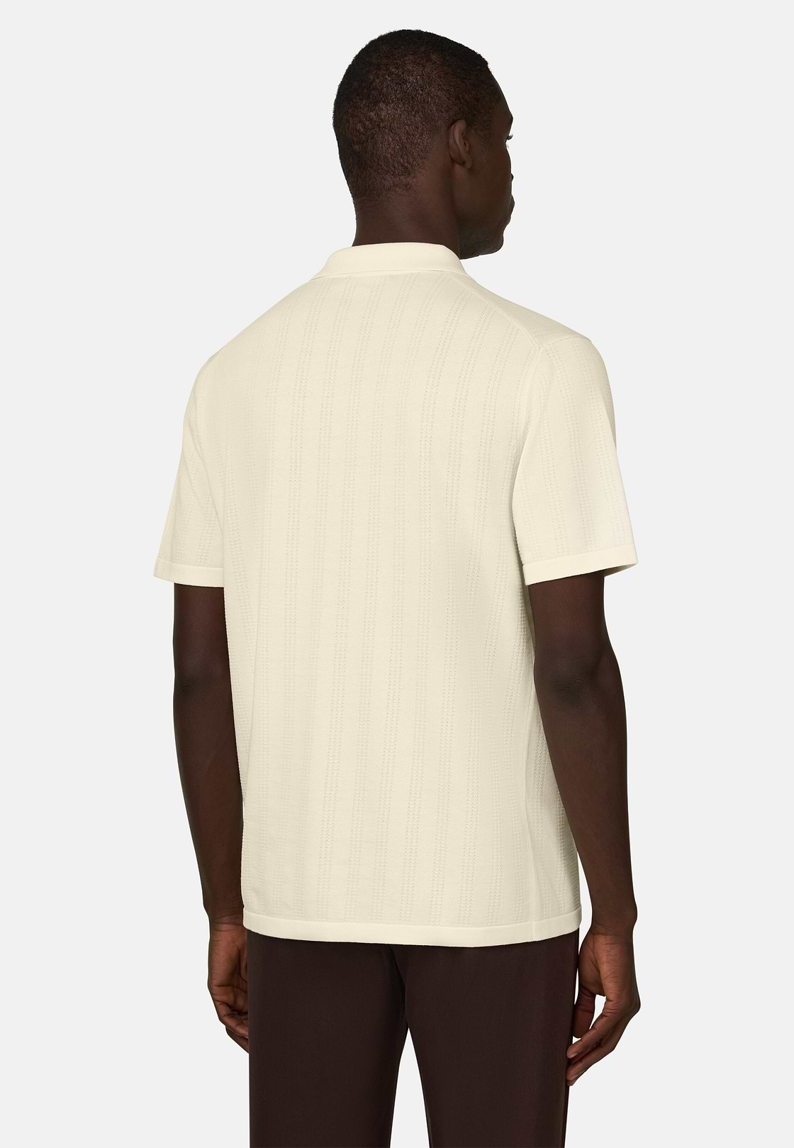 Strickhemd Aus 100 % Bio-Baumwolle, Creme, hi-res, 3