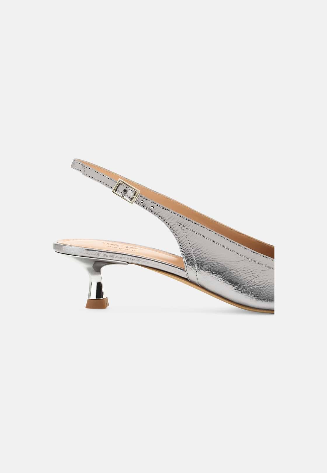 Laminated Leather Slingbacks, DKSL, hi-res, 3