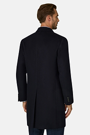 Single-Breasted Wool Coat, Navy blue, thumb, 4
