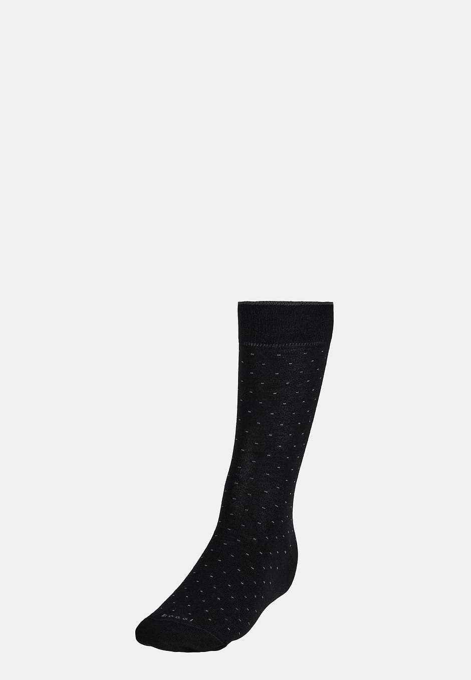 Pinpoint Cotton Socks, Black, hi-res