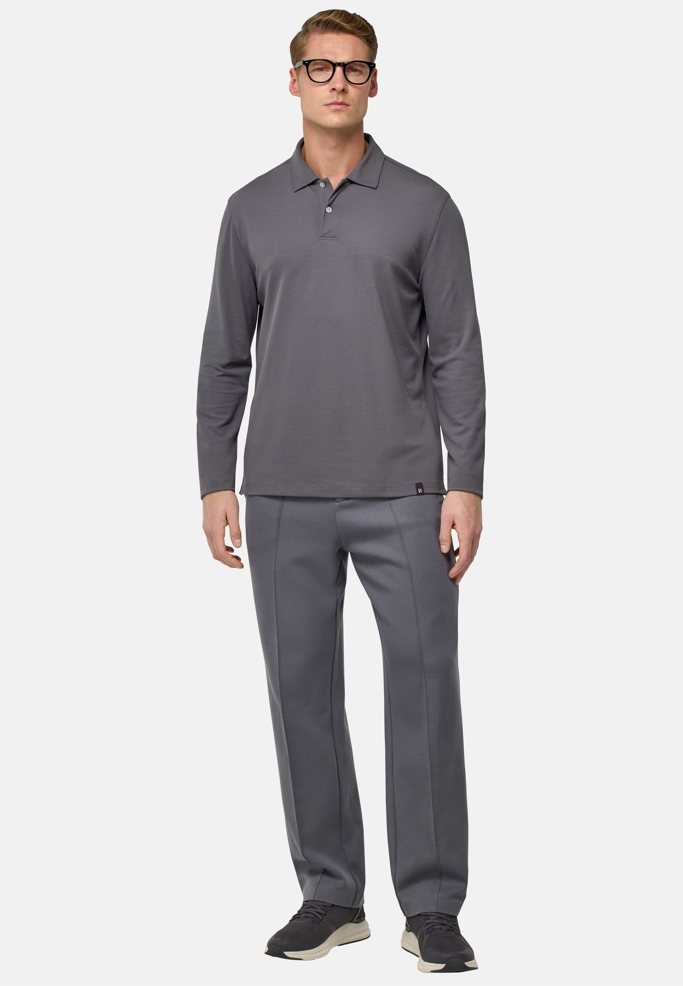 Men's Cotton Blend Fleece Trousers | Boggi Milano