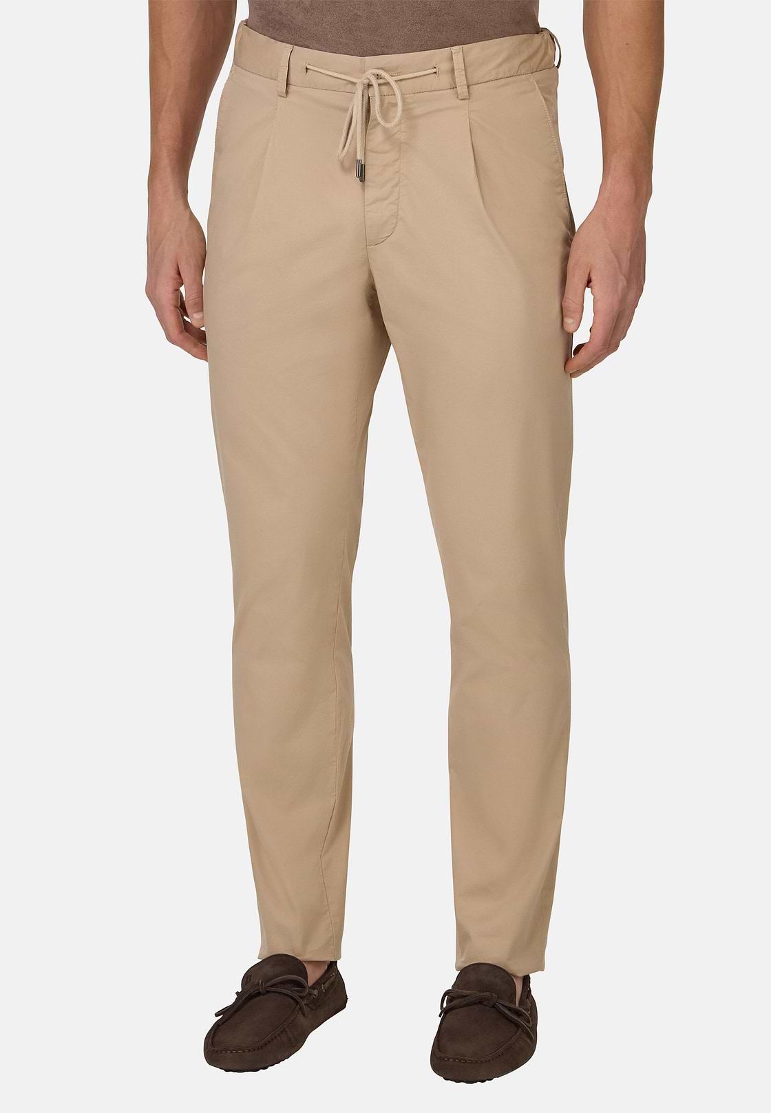 Hose Aus Baumwoll-Stretch, Beige, hi-res